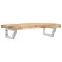 Estante de lavabo de pared acero y madera maciza de acacia de , Tocadores de baño - Ref: Foro24-3302694, Precio: 90,56 €, Des...