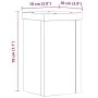 Soportes de plantas 2 uds madera roble artisian 10x10x18 cm | Foro24.es | Tu tienda online para hogar, jardín y más Foro24.es