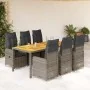 Mesita y sillas jardín 7 piezas y cojines ratán sintético gris von , Gartensets - Ref: Foro24-3277025, Preis: 897,09 €, Rabat...