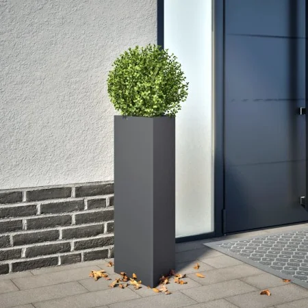 Jardineras 2 uds acero gris antracita 30x26x75 cm by , Pots and planters - Ref: Foro24-851148, Price: 93,48 €, Discount: -5%%