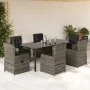 Set comedor jardín 7 pzas y cojines ratán sintético gris by , Garden sets - Ref: Foro24-3262866, Price: 1,00 €, Discount: -5%%