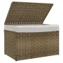 Cesto para la ropa sucia con tapa ratán sintético 55,5x35x34 cm by , Laundry baskets - Ref: Foro24-372049, Price: 60,98 €, Di...
