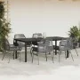 Set de comedor de jardín 7 piezas cojines ratán sintético negro von , Gartensets - Ref: Foro24-3334567, Preis: 565,68 €, Raba...