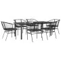 Set de comedor de jardín 7 piezas cojines ratán sintético negro | Foro24.es | Tu tienda online para hogar, jardín y más Foro24.es
