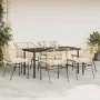 Juego de comedor de jardín 7 pzas con cojines ratán PE marrón | Foro24.es | Tu tienda online para hogar, jardín y más Foro24.es
