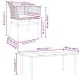 Juego de comedor de jardín 7 pzas con cojines ratán PE marrón | Foro24.es | Tu tienda online para hogar, jardín y más Foro24.es