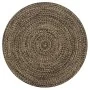Alfombra hecha a mano de yute negra y natural 120 cm von , Teppiche - Ref: Foro24-133726, Preis: 46,72 €, Rabatt: -5%%