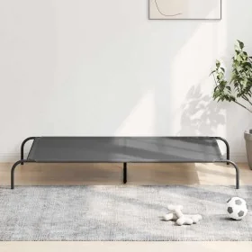 Cama elevada para perros gris 150x90x20 cm