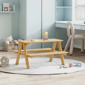 Mesa infantil con bancos "IRUN" 90x79,5x50 cm madera maciza by , Tables - Ref: Foro24-42000163, Price: 66,62 €, Discount: -5%%