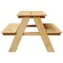 Mesa infantil con bancos "IRUN" 90x79,5x50 cm madera maciza by , Tables - Ref: Foro24-42000163, Price: 67,65 €, Discount: -5%%