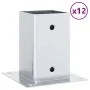 Bases para postes cuadradas 12 uds. Plata 91x91 mm de , Postes de cerca - Ref: Foro24-42000011, Precio: 64,65 €, Descuento: -5%%