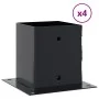 Bases para postes cuadradas 4 uds. Antracita 101x101 mm | Foro24.es | Tu tienda online para hogar, jardín y más Foro24.es