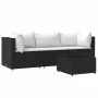 Juego de jardín con cojines 4 piezas ratán sintético negro von , Outdoor-Sofas - Ref: Foro24-319735, Preis: 284,79 €, Rabatt:...