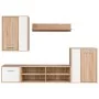 Juego de mueble para TV de 5 piezas en blanco y roble sonoma de madera de calidad | Foro24.es | Tu tienda online para hogar, jardín y más Foro24.es