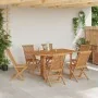 Conjunto de Comedor de Jardín de 7 Piezas de Madera Maciza de Teca | Foro24.es | Tu tienda online para hogar, jardín y más Foro24.es