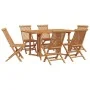 Conjunto de Comedor de Jardín de 7 Piezas de Madera Maciza de Teca | Foro24.es | Tu tienda online para hogar, jardín y más Foro24.es