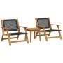 Juego de Sillas de Jardín con Mesa 3 pcs Negra de Madera Sólida de Acacia | Foro24.es | Tu tienda online para hogar, jardín y más Foro24.es