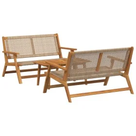 Sillas de jardín con mesa 3 piezas Beige Madera maciza de Acacia by , Garden chairs - Ref: Foro24-3214451, Price: 281,46 €, D...