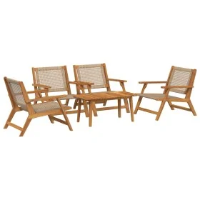 Comprar sillas de jardín con mesa 5 pcs Beige