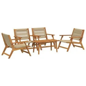 Comprar Sillas de jardín con mesa 5 pcs Beiges de