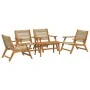 Sillas de jardín con mesa 5 pcs Beiges de Madera de Acacia | Foro24.es | Tu tienda online para hogar, jardín y más Foro24.es