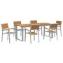 Juego de Comedor de Jardín de 7 Piezas Gris Acero y Madera Sólida de Acacia | Foro24.es | Tu tienda online para hogar, jardín y más Foro24.es