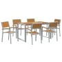 Conjunto de Comedor de Jardín de 7 Piezas de Madera Maciza de Acacia y Metal | Foro24.es | Tu tienda online para hogar, jardín y más Foro24.es