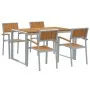 Juego de Comedor de Jardín de 5 Piezas Madera Sólida Acacia y Metal | Foro24.es | Tu tienda online para hogar, jardín y más Foro24.es