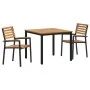 Set de Comedor Jardín 3 Piezas Madera Maciza y Metal | Foro24.es | Tu tienda online para hogar, jardín y más Foro24.es