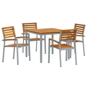 Set de Comedor de Jardín de 5 Piezas de madera