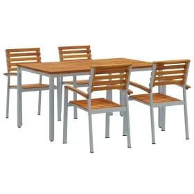 Set de Comedor de Jardín de 5 Piezas de Madera