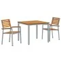 Juego de Comedor de Jardín de 3 Piezas de Madera Maciza de Acacia y Metal | Foro24.es | Tu tienda online para hogar, jardín y más Foro24.es