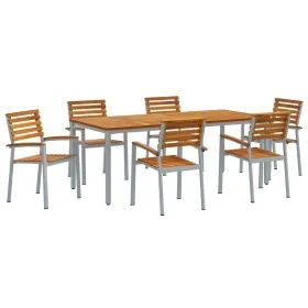 Conjunto de Comedor de Jardín de 7 Piezas de