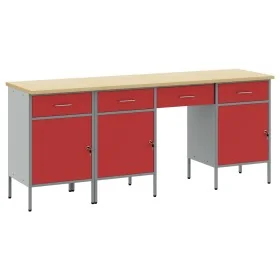 Set de gabinete y mesa de trabajo de 4 piezas