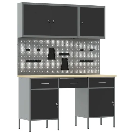 Set de Banco de Trabajo de 8 Piezas Acero Negro von , Arbeitstische - Ref: Foro24-3321452, Preis: 475,26 €, Rabatt: -5%%