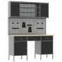 Conjunto de Banco de Trabajo de 7 Piezas en Acero Negro de , Mesas de trabajo - Ref: Foro24-3321454, Precio: 451,77 €, Descue...