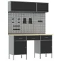 Conjunto de banco de trabajo de 8 piezas Acero Negro | Foro24.es | Tu tienda online para hogar, jardín y más Foro24.es