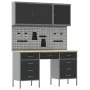 Conjunto de gabinete de trabajo y panel de clavijas de 8 piezas , Negro, MDF y Metal von , Arbeitstische - Ref: Foro24-332145...