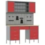 Conjunto de Gabinete y Tablero de Clavos de 7 Piezas Rojo MDF y Metal by , Work tables - Ref: Foro24-3321461, Price: 493,51 €...