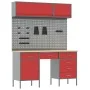 Conjunto de 8 Piezas de Armario para Trabajo y Panel de Herramientas Rojo en MDF y Metal | Foro24.es | Tu tienda online para hogar, jardín y más Foro24.es