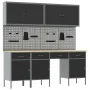 Set de Banco de Trabajo de 10 Piezas en Acero Negro by , Work tables - Ref: Foro24-3321470, Price: 650,69 €, Discount: -5%%