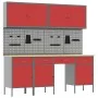 Set de Banco de Trabajo de 10 Piezas de en Acero Rojo by , Work tables - Ref: Foro24-3321471, Price: 616,24 €, Discount: -5%%