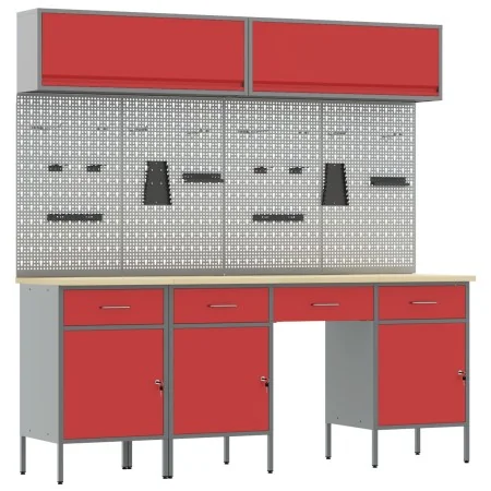 Set de Banco de Trabajo de 10 Piezas Acero Rojo von , Arbeitstische - Ref: Foro24-3321475, Preis: 628,56 €, Rabatt: -5%%