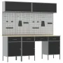 Juego de Banco de Trabajo de 10 Piezas, Acero Negro by , Work tables - Ref: Foro24-3321474, Price: 663,18 €, Discount: -5%%