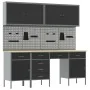 Conjunto de Banco de Trabajo de 10 Piezas de de Acero Negro | Foro24.es | Tu tienda online para hogar, jardín y más Foro24.es