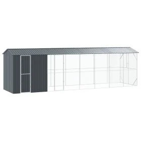 Aviario para Aves con Extensión Antracita