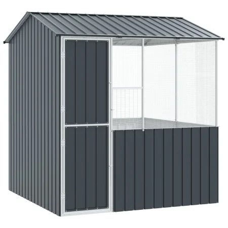 Jaula para pájaros Antracita 215x78x200 cm de acero galvanizado | Foro24.es | Tu tienda online para hogar, jardín y más Foro24.es