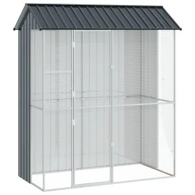 Aviario para aves Antracita 215x110x247 cm Acero