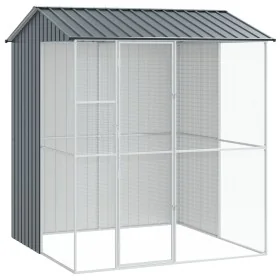Aviario para Aves Antracita 215x210x247 cm Acero