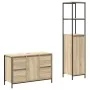 Conjunto de Muebles de Baño de 2 Piezas VidaXL de Madera Ingenierizada color Roble Sonoma | Foro24.es | Tu tienda online para hogar, jardín y más Foro24.es
